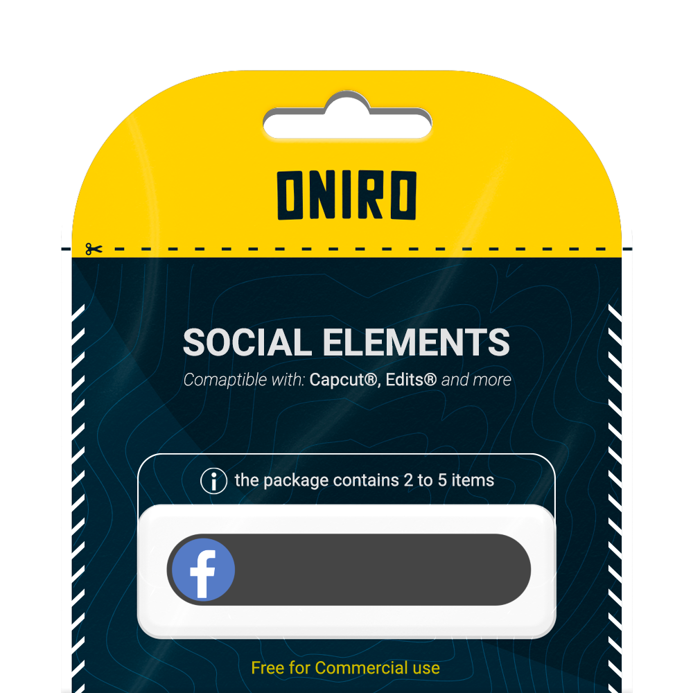 Banner Kit Facebook Black - 4k PNG