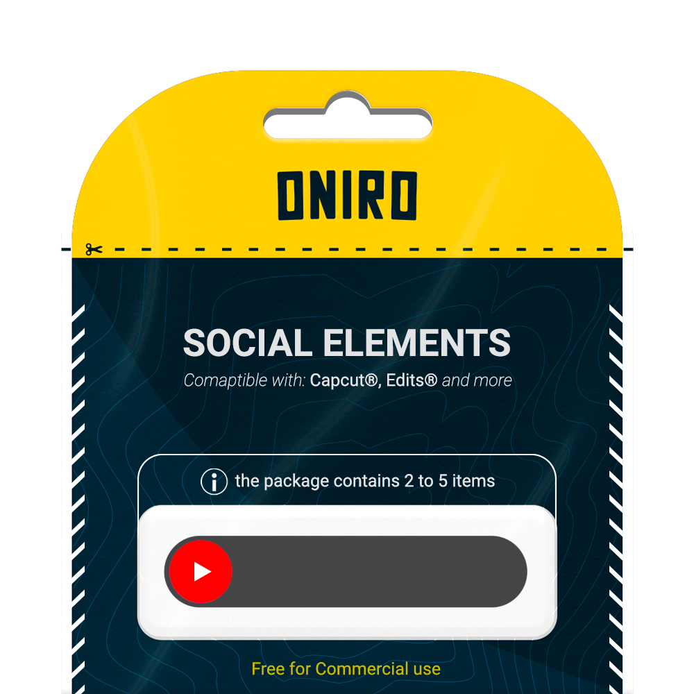 Banner Kit Youtube Black - 4k PNG