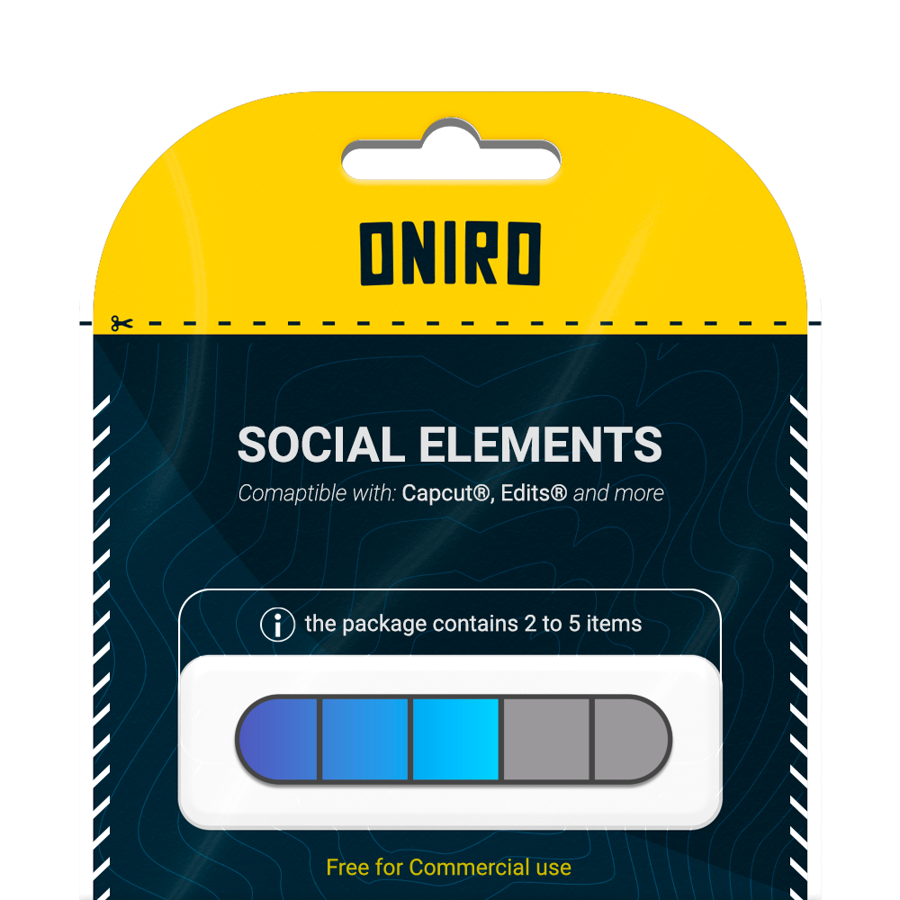 Progress Bar (6 Step Blue, Black) - 4K PNG