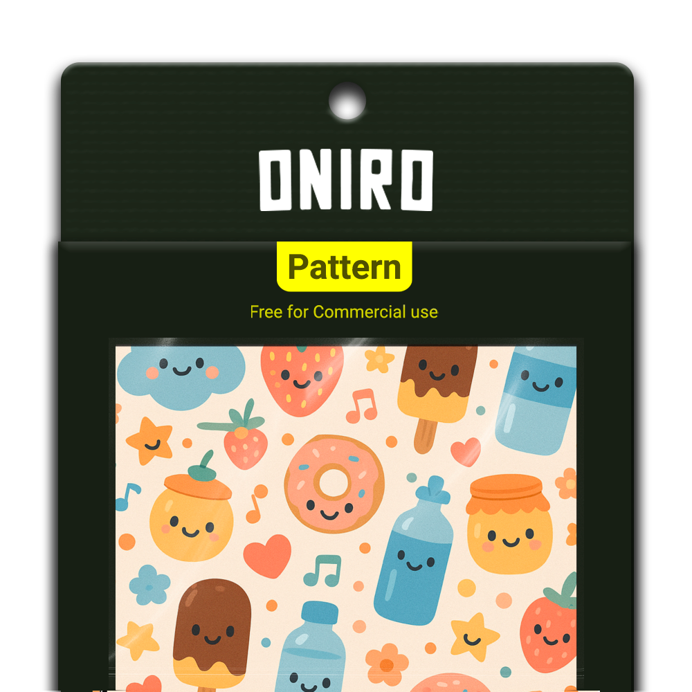 Dolcezza Kawaii (Pattern 4K PNG) - by Oniro