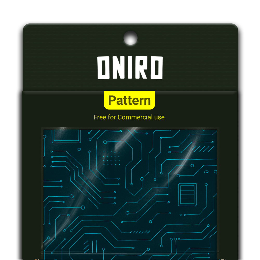 Circuiti Futuristici (Pattern 4K PNG) - by Oniro