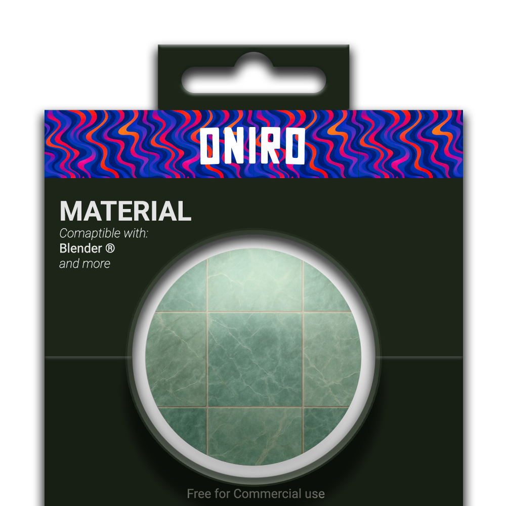 Piastrelle di marmo verde (Material 3D) - by Oniro